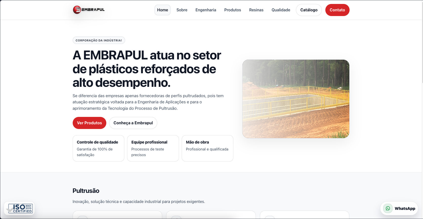 Project image: EMBRAPUL Institutional Site