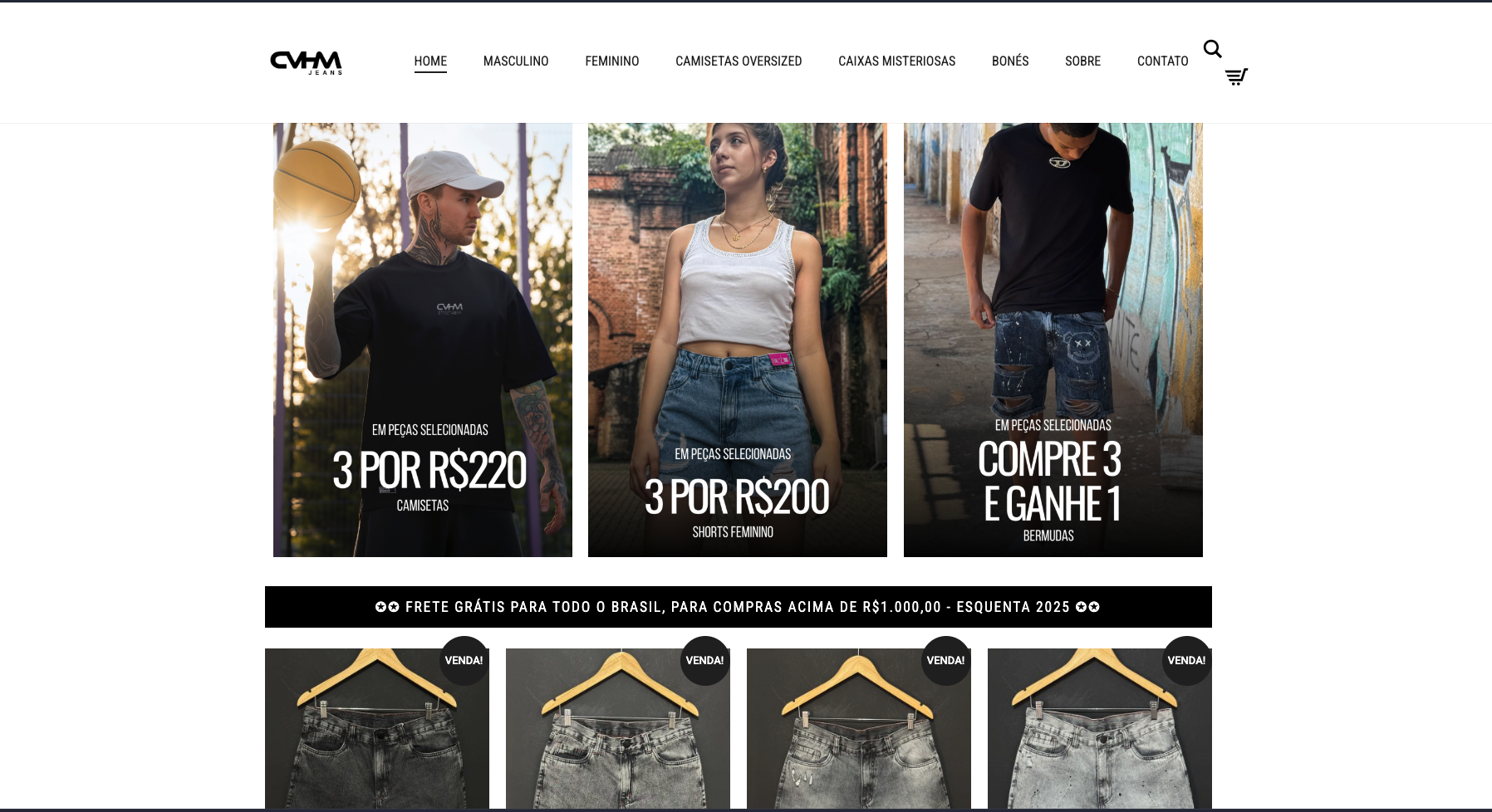 Project image: E-commerce CVHM Jeans